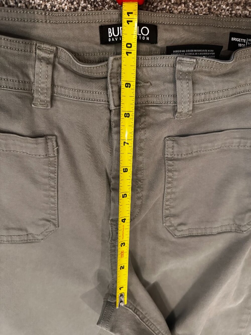 Buffalo High-Rise Soft Stretch Cropped Leg Pant Style Brigette Sage Sz  10/30 - Picture 8 of 10